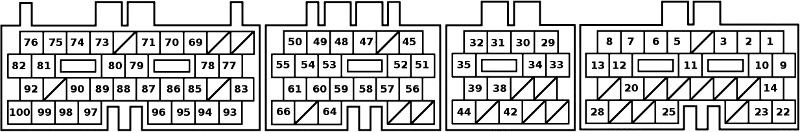 Toyota Chaser (JZX90) / Soarer (JZZ30) - 1JZ-GTE - pinout ECU diagram