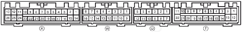 Toyota Supra (JZA70) / Chaser (JZX81) - 1JZ-GTE - pinout ECU diagram
